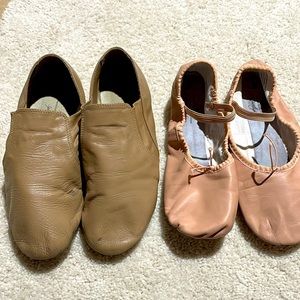 jazz shoes, ballet slippers